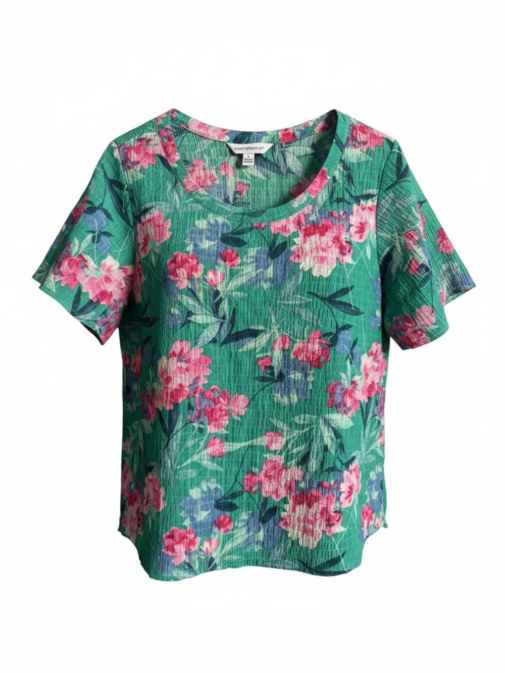 Counterparts Green Floral Short Sleeve Scoop Neck Tee